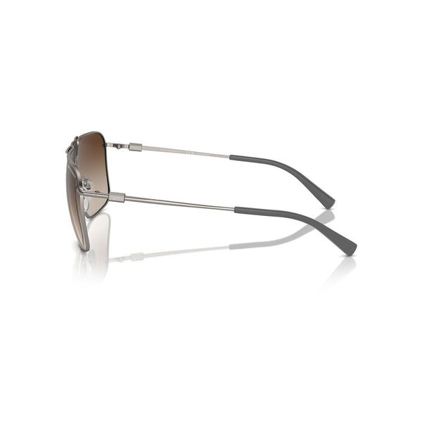 Armani Exchange Men's Pilot Frame Grey Metal Sunglasses - AX2050S