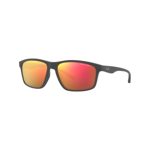 Armani Exchange Men's Pillow Frame Grey Injected Sunglasses - AX4122S