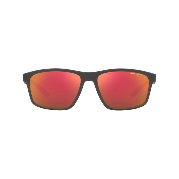Armani Exchange Men's Pillow Frame Grey Injected Sunglasses - AX4122S