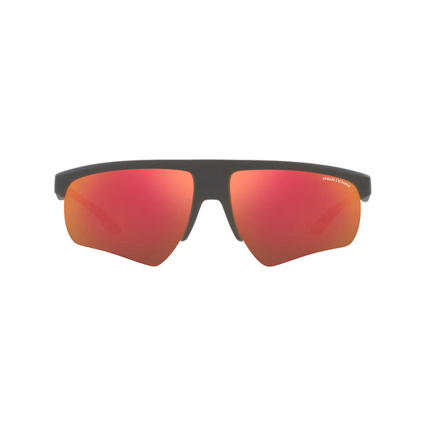 Armani Exchange Men's Pillow Frame Grey Injected Sunglasses - AX4123S