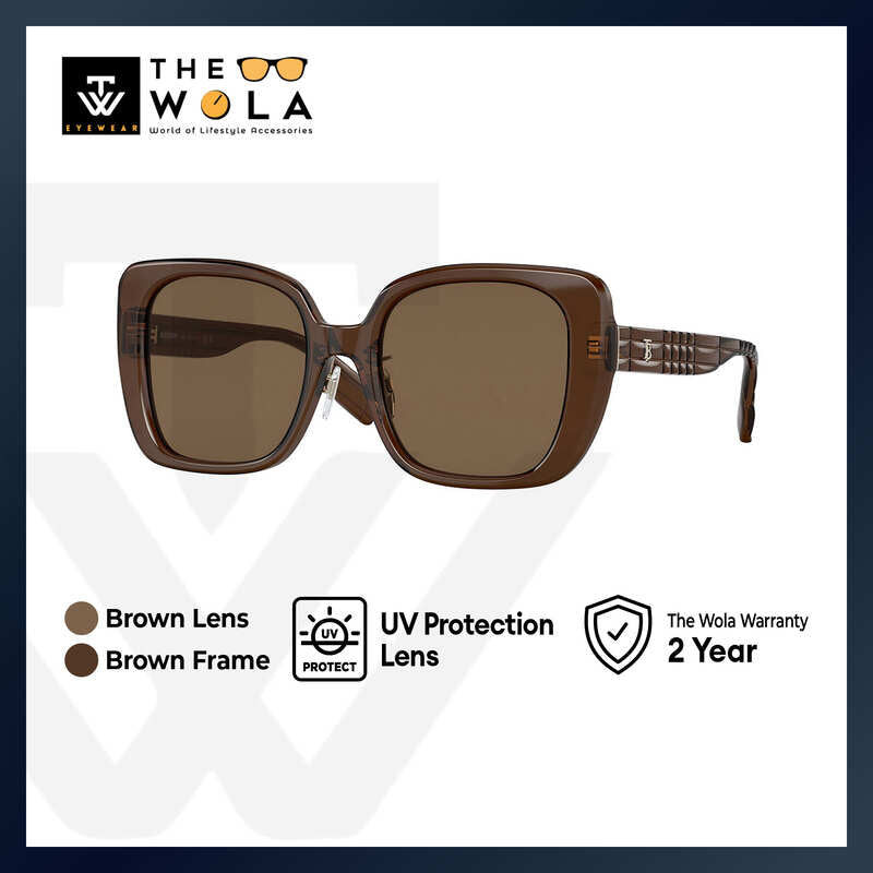 Burberry Women's Square Frame Brown Acetate Sunglasses - BE4371F