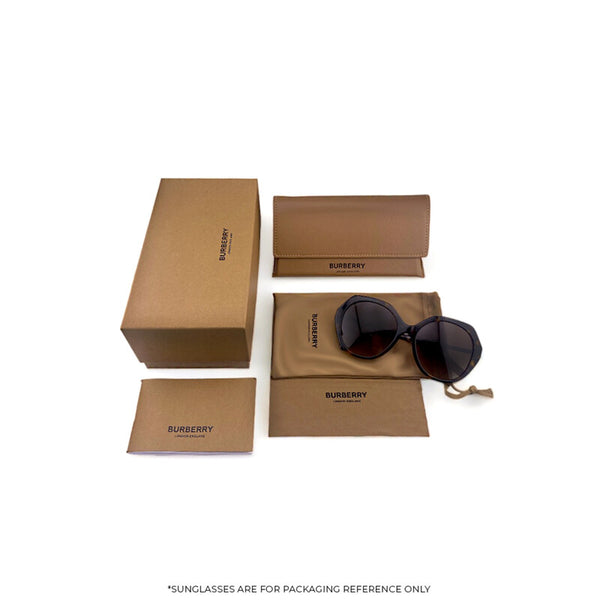 Burberry Women's Cat Eye Frame Brown Acetate Sunglasses - BE4393F