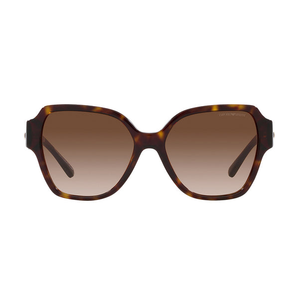 Emporio Armani Women's Square Frame Havana Acetate Sunglasses - EA4202F