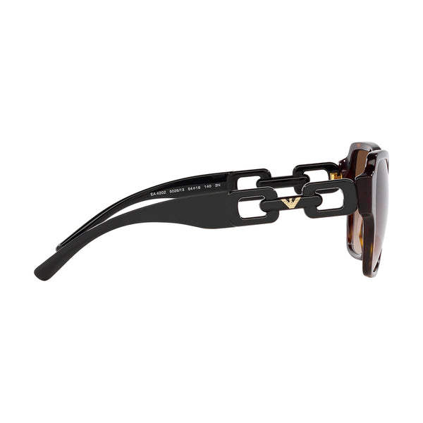 Emporio Armani Women's Square Frame Havana Acetate Sunglasses - EA4202F