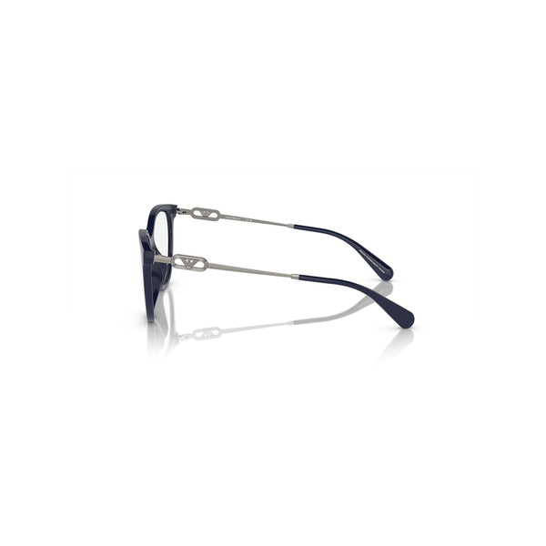 Emporio Armani Women's Cat Eye Frame Blue Injected Clip On Sunglasses - EA4213U
