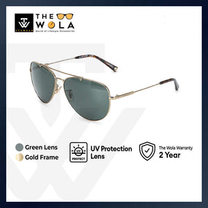 Coach Men's Pilot Frame Gold Metal Sunglasses - HC7087
