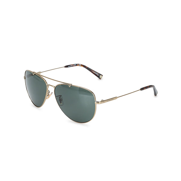 Coach Men's Pilot Frame Gold Metal Sunglasses - HC7087