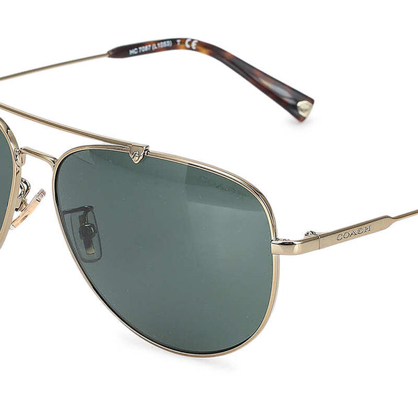 Coach Men's Pilot Frame Gold Metal Sunglasses - HC7087