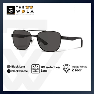 Coach Men's Pillow Frame Black Metal Sunglasses - HC7122