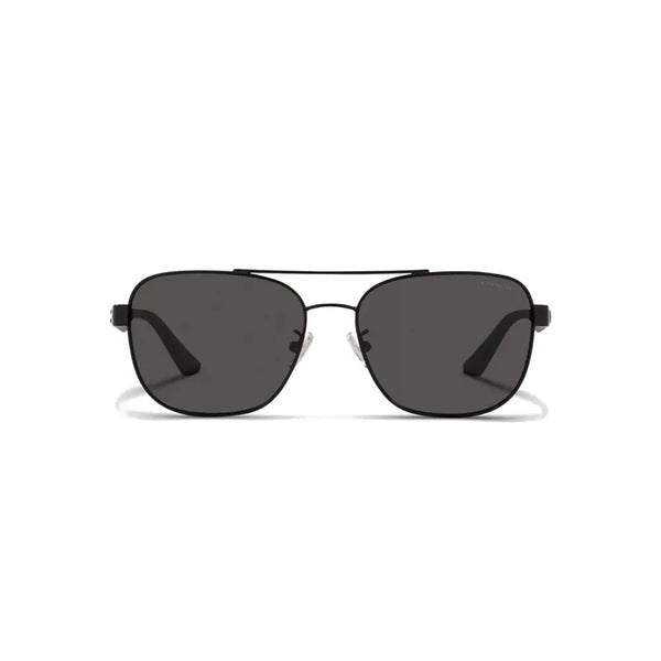Coach Men's Pillow Frame Black Metal Sunglasses - HC7122