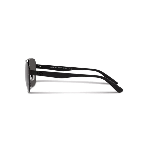 Coach Men's Pillow Frame Black Metal Sunglasses - HC7122