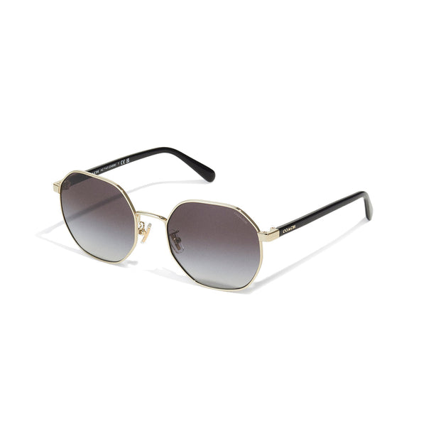 Coach Women's Irregular Frame Gold Metal Sunglasses - HC7147