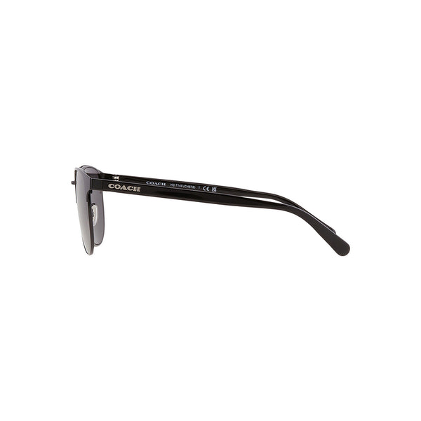 Coach Men's Round Frame Black Metal Sunglasses - HC7148