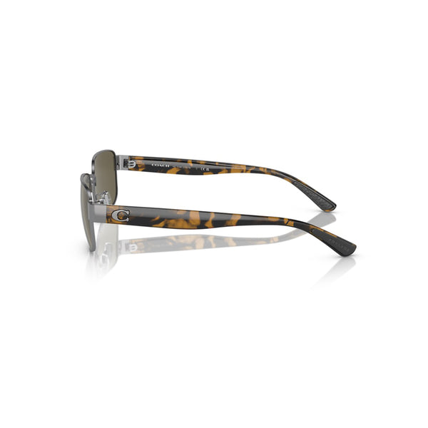 Coach Men's Rectangle Frame Grey Metal Sunglasses - HC7149