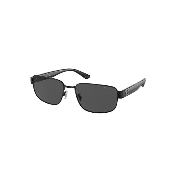 Coach Men's Rectangle Frame Black Metal Sunglasses - HC7149