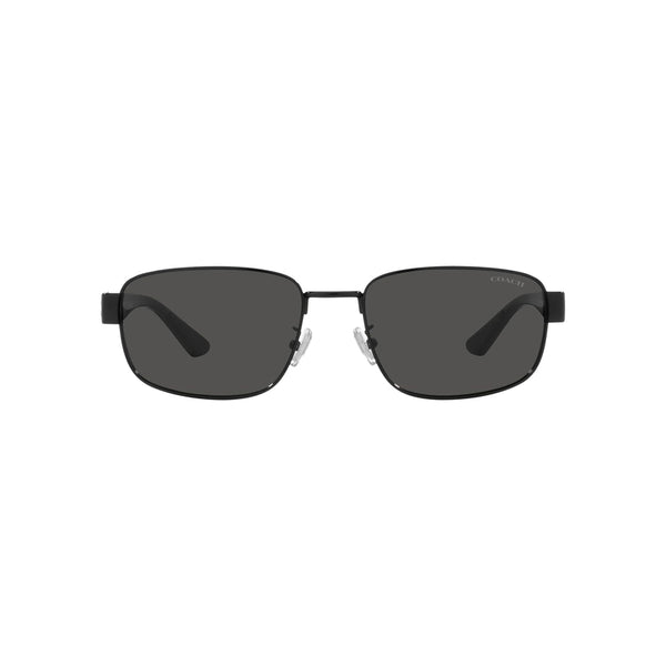 Coach Men's Rectangle Frame Black Metal Sunglasses - HC7149