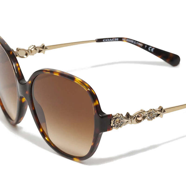 Coach Women's Square Frame Brown Acetate Sunglasses - HC8303B