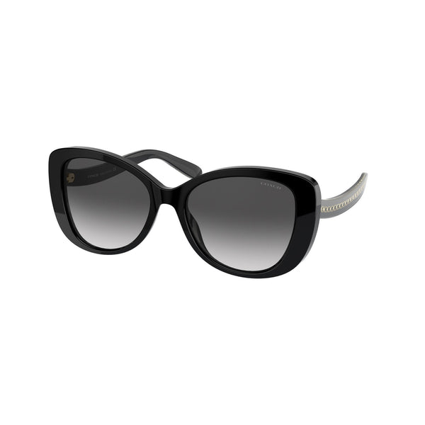 Coach Women's Rectangle Frame Black Acetate Sunglasses - HC8322F
