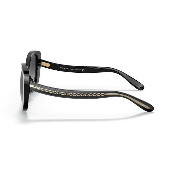 Coach Women's Rectangle Frame Black Acetate Sunglasses - HC8322F