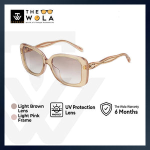 Coach Women's Butterfly Frame Pink Acetate Sunglasses - HC8334U