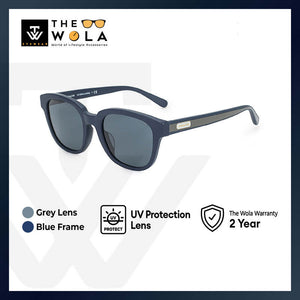 Coach Men's Square Frame Blue Acetate Sunglasses - HC8340U