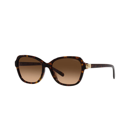 Coach Women's Irregular Frame Dark Tortoise Acetate Sunglasses - HC8349U