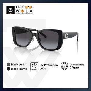 Coach Women's Square Frame Black Acetate Sunglasses - HC8352