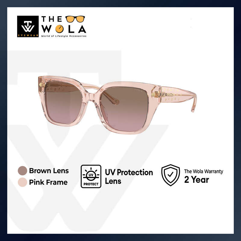 Coach Women's Square Frame Pink Acetate Sunglasses - HC8392U