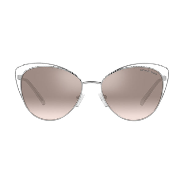 Michael Kors Women's Cat Eye Frame Silver Metal Sunglasses - MK1117