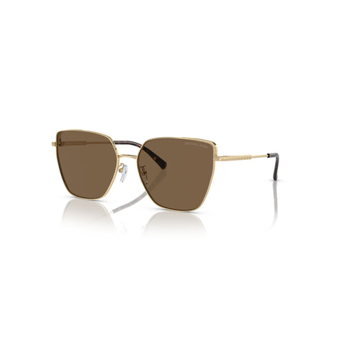 Michael Kors Women's Cat Eye Frame Gold Metal Sunglasses - MK1143D