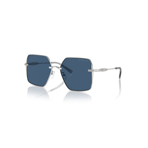 Michael Kors Women's Square Frame Silver Metal Sunglasses - MK1157D