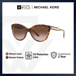 Michael Kors Women's Cat Eye Frame Brown Acetate Sunglasses - MK2158