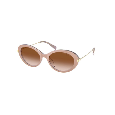 Michael Kors Women's Oval Frame Brown Acetate Sunglasses - MK2245U
