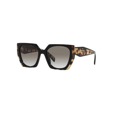 Prada Women's Rectangle Frame Black Acetate Sunglasses - PR 15WSF