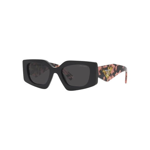 Prada Women's Irregular Frame Black Acetate Sunglasses - PR 15YSF