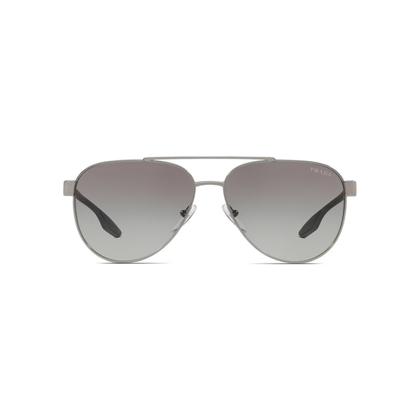 Prada Linea Rossa Men's Pilot Frame Silver Metal Sunglasses - PS 54TS