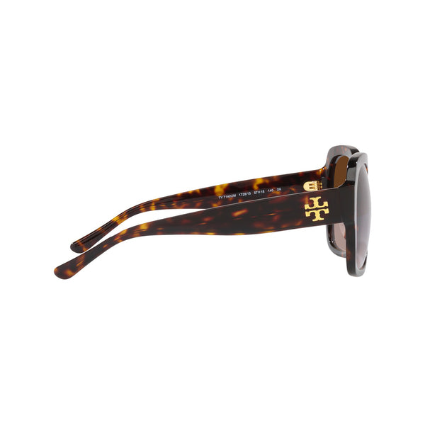 Tory Burch Women's Square Frame Brown Acetate Sunglasses - TY7140UM