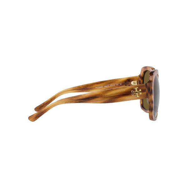 Tory Burch Women's Square Frame Brown Acetate Sunglasses - TY7140UM