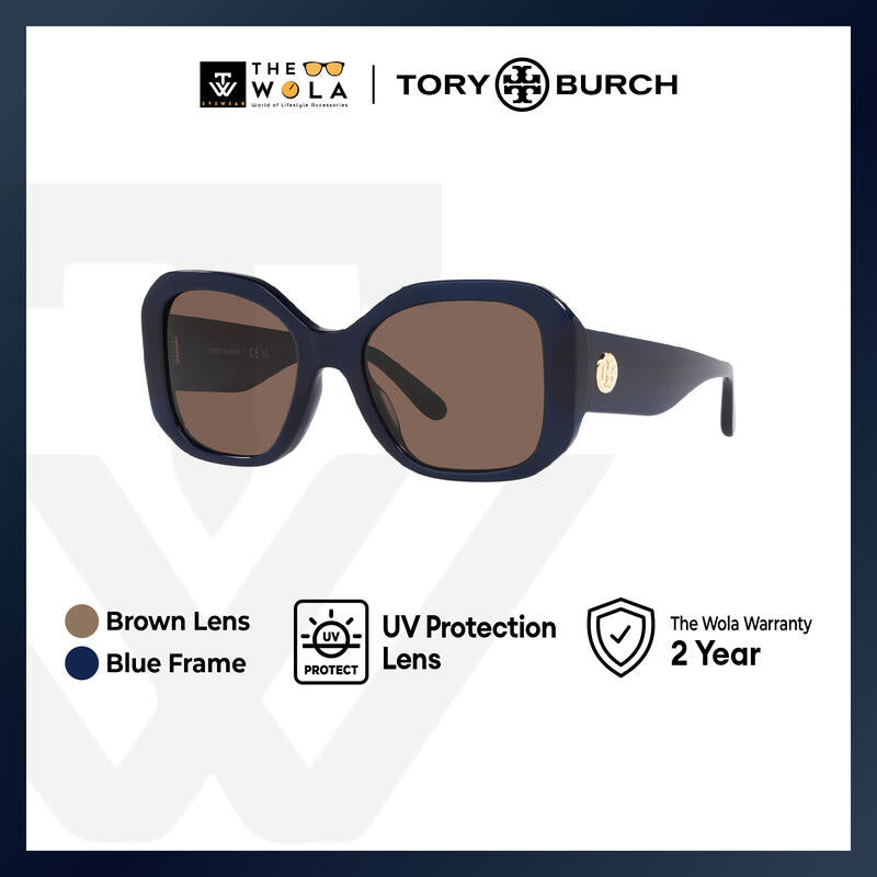 Tory Burch Women's Butterfly Frame Blue Acetate Sunglasses - TY7183U