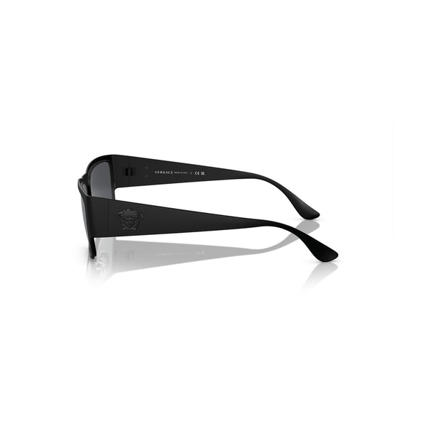 Versace Men's Square Frame Black Metal Sunglasses - VE2262