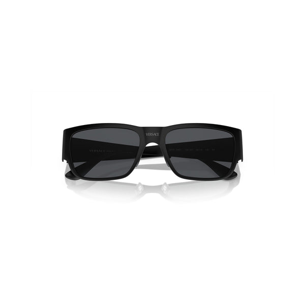 Versace Men's Square Frame Black Metal Sunglasses - VE2262