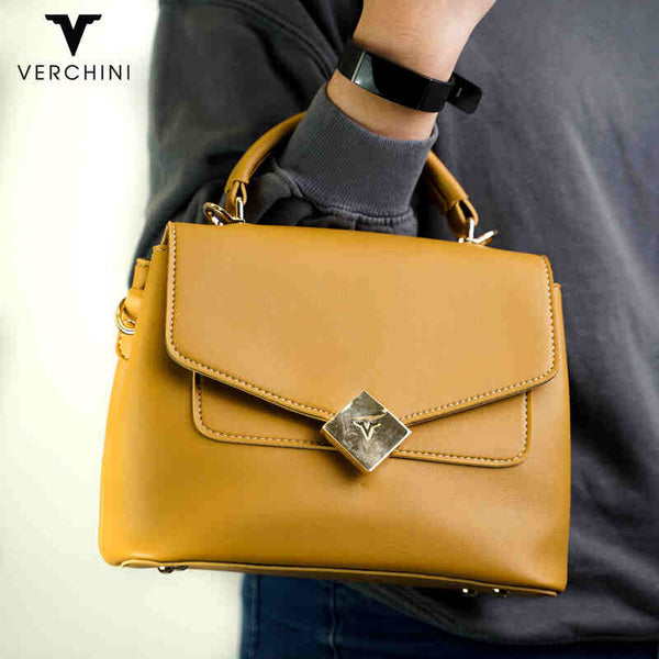 Verchini Patent Top Handle Bag Women Shoulder Bag