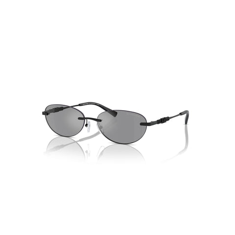 Michael Kors Women's Oval Frame Black Metal Sunglasses - MK1151