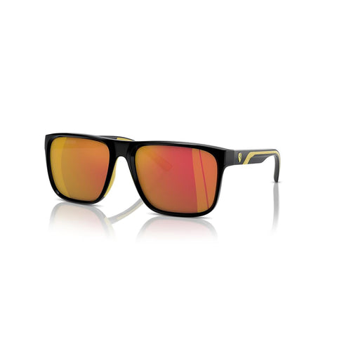 Scuderia Ferrari Men's Square Frame Black Injected Sunglasses - FZ6002U