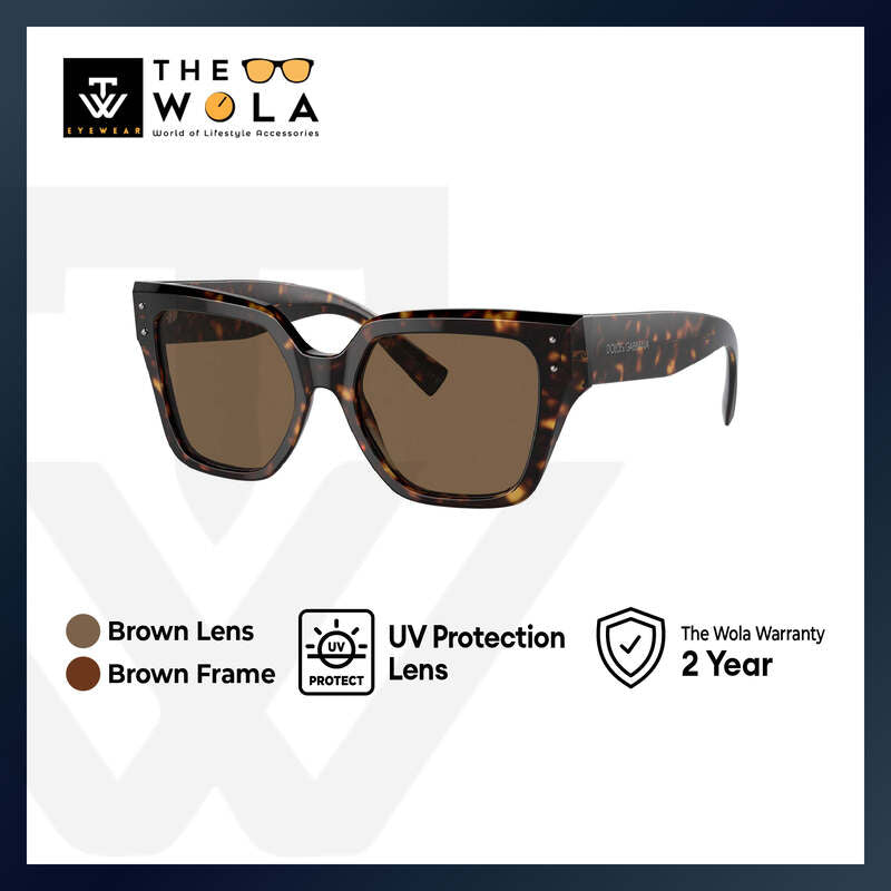 Dolce & Gabbana Women's Square Frame Brown Acetate Sunglasses - DG4471F