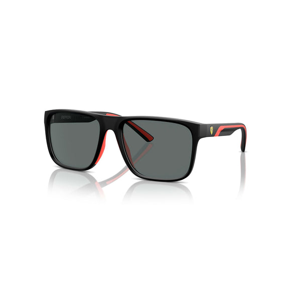 Scuderia Ferrari Men's Square Frame Black Injected Sunglasses - FZ6002U