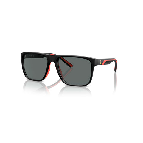Scuderia Ferrari Men's Square Frame Black Injected Sunglasses - FZ6002U