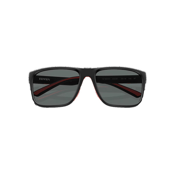 Scuderia Ferrari Men's Square Frame Black Injected Sunglasses - FZ6002U