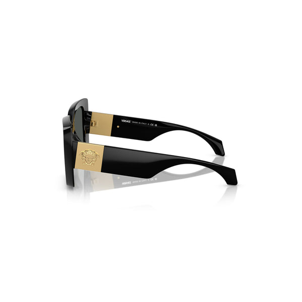 Versace Women's Irregular Frame Black Nylon Sunglasses - VE4467U