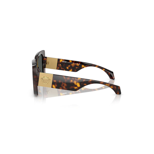 Versace Women's Irregular Frame Brown Nylon Sunglasses - VE4467U